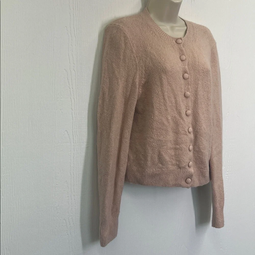 Madewell - Light Pink Button Down Long Sleeve Wool Blend Cardigan Size Medium